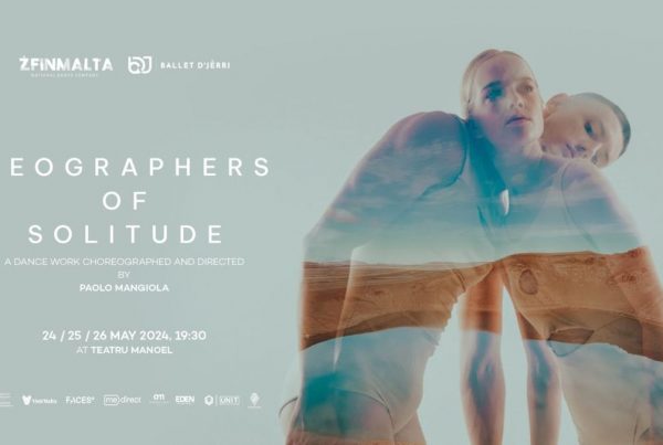 Poster Geographers of Solitude - ŻfinMalta, Paolo Mangiola, Ballet d’Jèrri